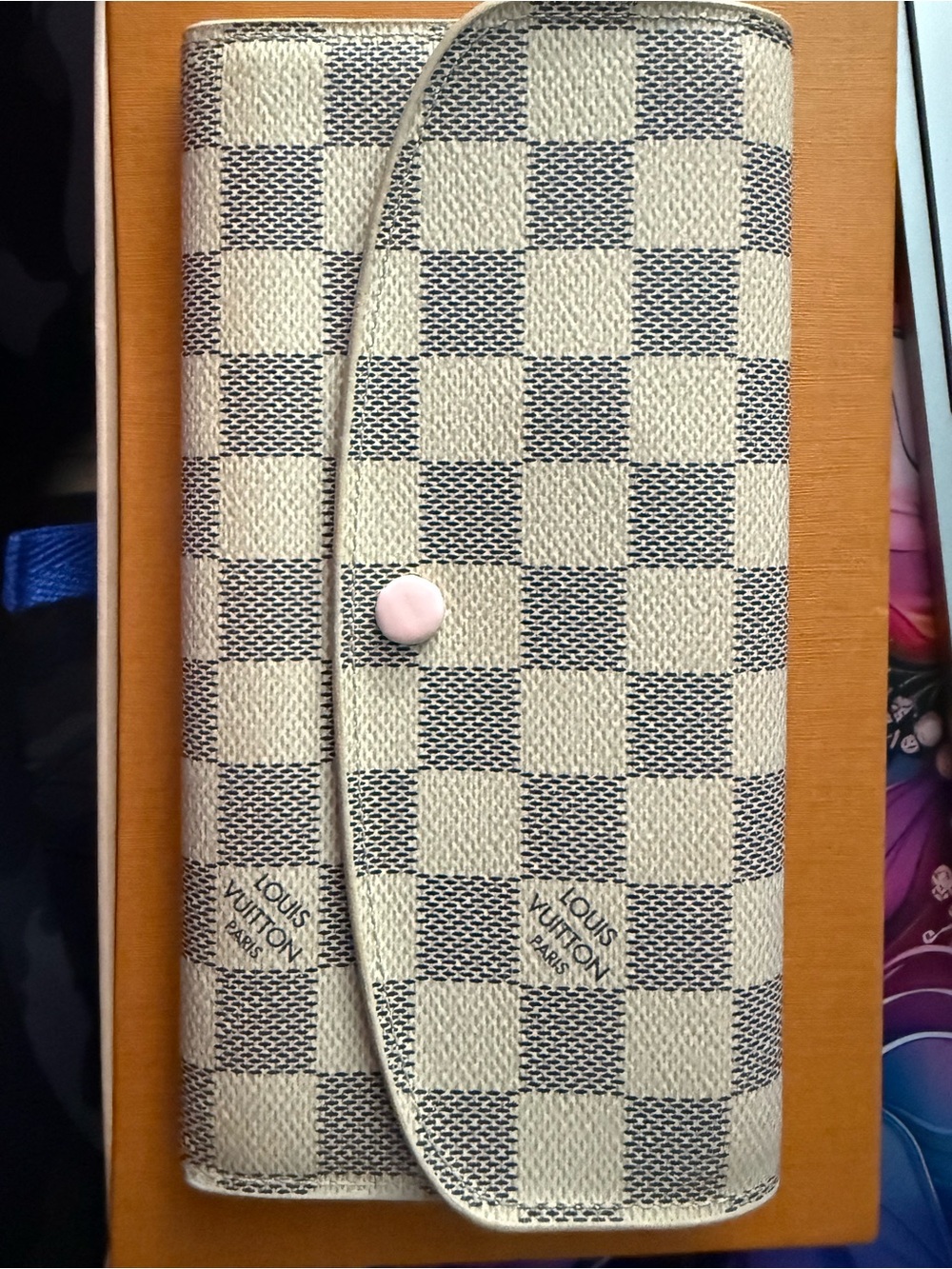 AUTHENTIC Louis Vuitton Damier Azur Emilie Wallet